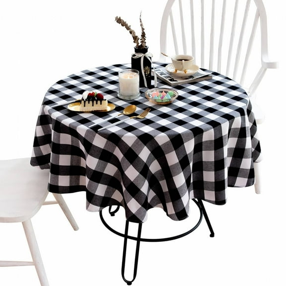 AUQ Diameter 39" Round Wipeable Tablecloths, Party Tablecloth,Non-Slip Table Cover