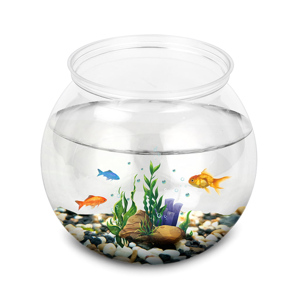Plastic Globe Fish Bowl 1-Gallon Clear 