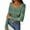 A003-Dark Green, variant on SAATLERI Womens Long Sleeve Shirts Retro Floral Print Deep V Neck Henley Shirts Casual Fit Outfits Tops Blouses Fall Clothes