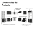 thumbnail image 4 of Cocina Integral Completa Armario de Vidrio Madesa Agata BN 1, 4 of 5