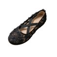 thumbnail image 2 of OKBOP Women's Round Toe Lace Ballet Flats, Sleek Design Slip-On Dress, 2 of 5
