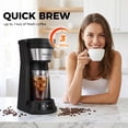 thumbnail image 3 of Kuhitley Single Serve Coffee Maker for Grounds,14oz Hot & Iced Coffee Brewer with 420ml Water Cup,700W Compact Machine with Reusable Mesh Filter,One Cup Coffee Maker for Home Countertop, 3 of 10