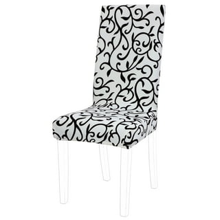Black and online white chair cover