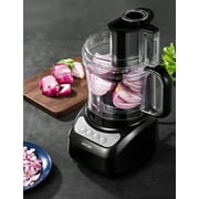 Food Processor 12 Cup, with Chopping, Slicing and Dough Attachments, Black 500W