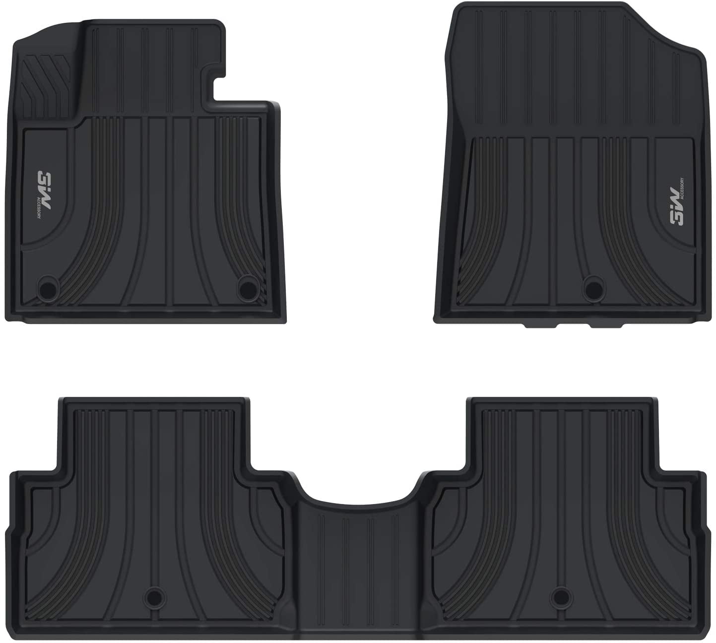 Custom Fit TPE All Weather Floor Liner 3W Floor Mats for 2021 2022 Nissan Rogue 1st and 2nd Row Nissan Rogue Car Mats Black 