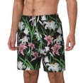 thumbnail image 2 of Balery Lilies Flowers Mens Swim Trunks Swim Shorts for Men Quick Dry Inseam Beach Shorts with Compression Liner Pocket-XX-Large, 2 of 9