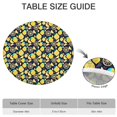 thumbnail image 6 of Yellow Lemon Fruit Slices DarkBlue Pattern Round Fitted Tablecloth with Elastic Edge,Dining Table Cover Waterproof,Outdoor Round Tablecloth for Camping,Dining,Indoor and Outdoor, 6 of 7