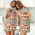thumbnail image 4 of Easygdp Colorful Butterflies Camisón de manga corta para mujer, informal, estampado, 4 of 6