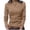 Khaki, variant on EDFBUYKRS Plus Size Blouses for Women V Neck Curved Hems Tunic Tops Casual Long Sleeve Botton Fall Shirts S