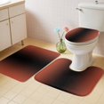 thumbnail image 2 of Red Black Ombre Bath Mat 3 Piece Bathroom Rug Set, Modern Gradient Abstract Art Non Slip Bath Rug Contour Mat and Toilet Lid Cover, Absorbent Shower Mats Soft Bath Rugs and Mats Sets, 2 of 8