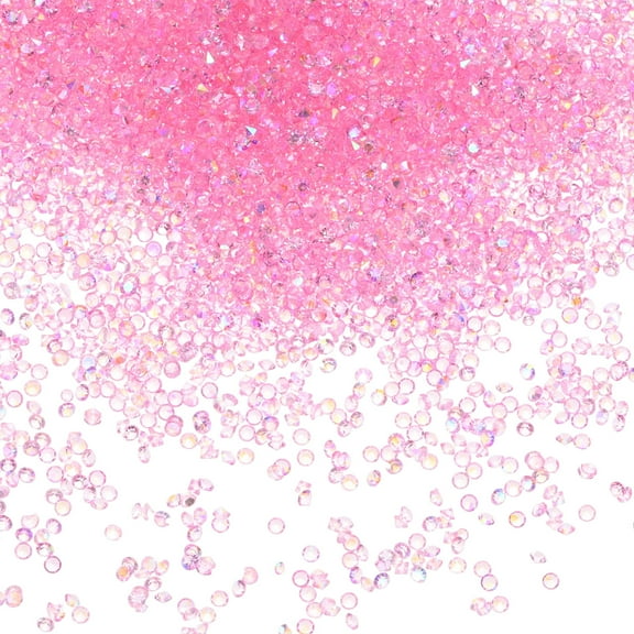 42000-Pack Acrylic Diamonds, 0.08 Inch/2mm Wedding Table Scatter Confetti Crystals, Acrylic Diamonds Gems [Light Pink AB]
