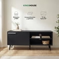 thumbnail image 2 of Mueble para TV 55” Almacenamiento con Repisas, Centro de Entretenimiento Moderno de Madera Sala negro, 2 of 7