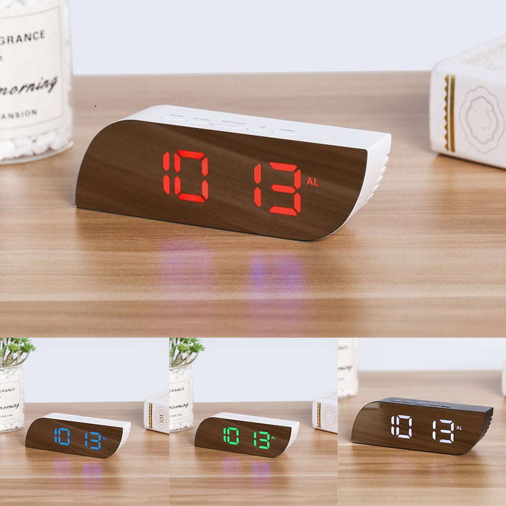 Aofa Digital Alarm Clock, LED Display Clock Best Makeup Bedroom Mirror