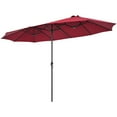 thumbnail image 2 of Patiojoy Parasol de Patio Double Face de 15 Pi, Parasol de Marché Extra-Grand pour l'Extérieur, Vin, 2 of 7
