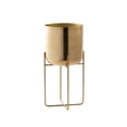 thumbnail image 1 of Cateissary Soporte para macetas: obra de arte hecha a mano para una decoración elegante Jardinera con soporte de metal desmontable Jardín y Patio oro, 1 of 6
