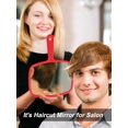 thumbnail image 4 of Hand Mirror Salon Barber Hairdressing Handheld Mirror with Handle(Square Black 7.4 x 10.3 inches), 4 of 6