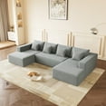 thumbnail image 5 of [Spacious Corduroy U-Shaped Sectional Sofa for Modern Living Rooms - 137.79"L*70.86"W*32.28"H], 5 of 5