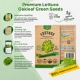 thumbnail image 2 of Organo Republic Lettuce Oakleaf Seeds – 800+ Non-GMO Heirloom Seeds, 1G Packet for Planting Greens Indoors & Outdoors, Tender Leafy Lettuce for Home Garden, 2 of 6