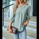 thumbnail image 4 of Blusas Informales de Verano para Mujer, con Cuello en V, Corta, Encaje Calado y Bonitas Blusas de Negocios Judías XXL, 4 of 7