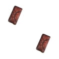 thumbnail image 3 of Sonducket Cartera de cuero genuino Bolsa de dinero larga Bolsos de embrague Bolsos de monedas Monedero floral en relieve Tarjetero para mujer Marron oscuro 2Conjunto, 3 of 6