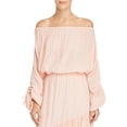thumbnail image 1 of Joie Womens Textured Peasant Blouse, Pink, X-Small, 1 of 1