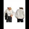thumbnail image 3 of Chaqueta Corta de Piel Sintética para Mujer, Otoño-Invierno, con Cremallera y Bolsillos. Abrigos con Bolsillo. Crema L, 3 of 7