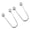 Silver U shaped 2-small, variant on 2Pcs Metal Spirals Fastener Double Head Brooch for Clothing Security Shawl Collar Fixing Button Clip for Loose Garments