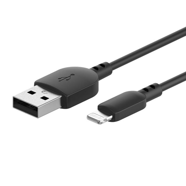 Onn. 3 FT/0.9 m Lightning to USB-A Cable, Transfer while