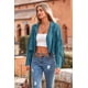thumbnail image 5 of Saco Corto de Mujer PRETTYGARDEN de Gamuza Sintética con Flecos Azul Talla L, 5 of 9