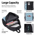 thumbnail image 4 of Disketp Blue Fish Scale Texture Large Capacity Backpack Lunch Bag Pencil Case Combination 3 Piece Set for Student, 4 of 7