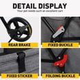 thumbnail image 5 of BestPet Pet Stroller Folding Dog Stroller 4 Wheels Cat Stroller with Large Door Curtain Ventilate Mesh Foldable Puppy Stroller for Travelling Shopping Walking Playing for Small Medium Dogs Cats, Grey, 5 of 8