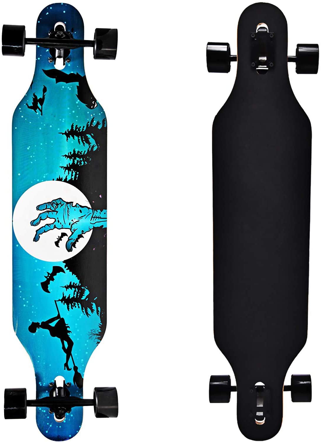 41-Inch Downhill Longboard Skateboard Through Deck 8 Ply Canadian Maple Complet 