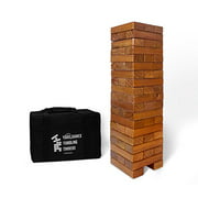 giant Tumbling Timbers Stained and Finished Set with Durable carrying case