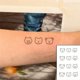 thumbnail image 1 of Tatuaje temporal a prueba de agua, tatuaje negro dibujado a mano, diseño de corazón, arte corporal, tatuaje falso, tatuaje Flash, muñeca, tobillo femenino, 1 of 4