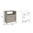thumbnail image 6 of Xukmct Single Door Beside Cabinet for Home, Bedroom, Wood Nightstand with Metal Handle and 1 Shelf, Light Gray, 6 of 6