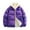 Purple winter coats, variant on hlysgo Mens Reversible Winter Jackets Warm Sherpa Fleece Zip up Puffy Jacket no Hood Thermal Stand Collar Quilted Puffer Coats Orange XXXL