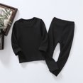 thumbnail image 4 of Faraee Toddler Thermal Underwear Set Long Sleeve Crew Neck Top and Pants Cotton Base Layer Loungewear for Boys Girls Warm Sleepwear 2T 3T 4T 5T 6T 7T, 4 of 5