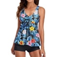 thumbnail image 2 of Tankini for Women Swimsuits with Shorts Two Piece Bathing Suits Tummy Control Swimwear, 2 of 8