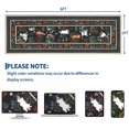 thumbnail image 6 of GlowSol 2x6 Washable Runner Rug - Machine Washable Non-Slip TPR Backing, Hand-Drawn Pet & Floral Carpet for Entryway Kitchen Bedroom, Black, 6 of 8