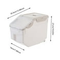 thumbnail image 2 of EGNMCR 10kg/15kg Multi-function Sealed Insect-proof And Rice Storage Box rice storage, 2 of 2