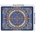 thumbnail image 2 of WIRESTER 13.77x10.23 in Super Size Rectangle Mouse Pad, Non-Slip X-Large Mouse Pad for Home, Office, and Gaming Desk - Vintage Oriental Blue Persian Floral Rug, 2 of 5