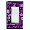 thumbnail image 1 of Metal Light Switch Plate Cover Cafe Diner Coffee Sign Purple COF040, 1 of 13