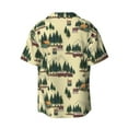 thumbnail image 4 of Goofa Camping Caravan 1 Printed Men's Casual Short-sleeved Shirt,Lightweight Breathable Button-down,Summer Casual men's top,Versatile Fashion shirt-4X-Large, 4 of 7
