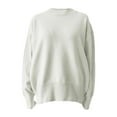 thumbnail image 6 of MSJUHEG Crewneck Sweatshirts Womens Long Sleeve Tops Core Yarn Turtleneck Pullover Style Long Sleeves Lightweight Knit Sweater For Women White L, 6 of 7