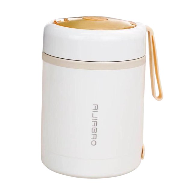 Contenedor de comida aislado perfecl Almuerzo Bento Box calefacción reutilizable 600ml calentador de alimentos oficina blanco