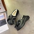 thumbnail image 6 of 2026 ! under $5 asdoklhq Boots Under $15,Ladies Winter Warm Slippers Indoor Plush Bow Outdoor Waterproof Bag with Thick Soled Cute Woman Shoes, 6 of 9