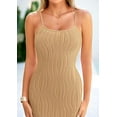 thumbnail image 5 of PRETTYGARDEN Women's Summer Sleeveless Bodycon Dress Textured Back Slit Sexy Cocktail Party Midi Dresses, 5 of 6