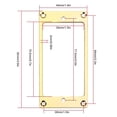 thumbnail image 3 of 2 Pcs Metal Flat Humbucker Cover Guitar Pickup Frame Mounting Ring, 3 of 7
