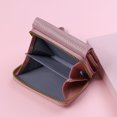 thumbnail image 3 of Bolsa Tarjetero Titular Bordado Amor Mujeres PU Monedero Plegable Corto Monedero (Púrpura) Likrtyny Para Estrenar, 3 of 5
