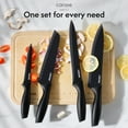 thumbnail image 3 of Carote 15-Piece Premium Kitchen Knife Set, Black Ceramic-Coated Blades with Stylish Wooden Block, 3 of 8